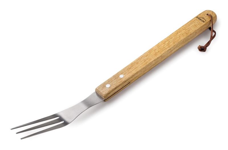 LACOR Grillsett med 3 deler i rustfritt st&aring;l med gummitreh&aring;ndtak