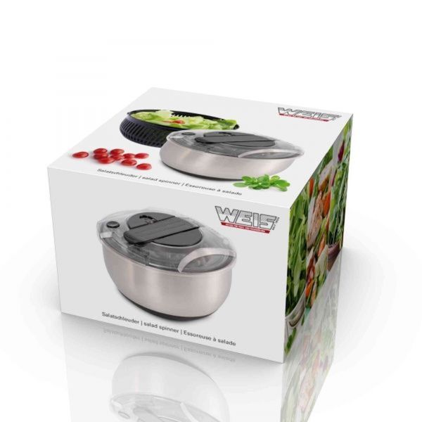 Salatspinner i st&aring;l fra WEIS, 24cm